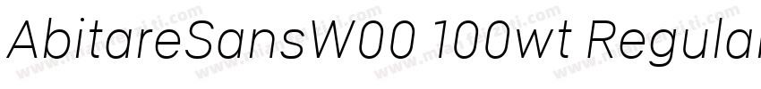 AbitareSansW00 100wt Regular字体转换